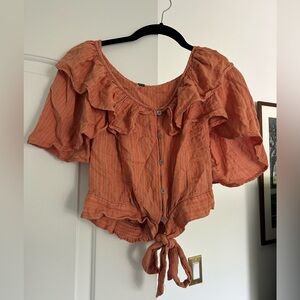 Free People boat neck crop top